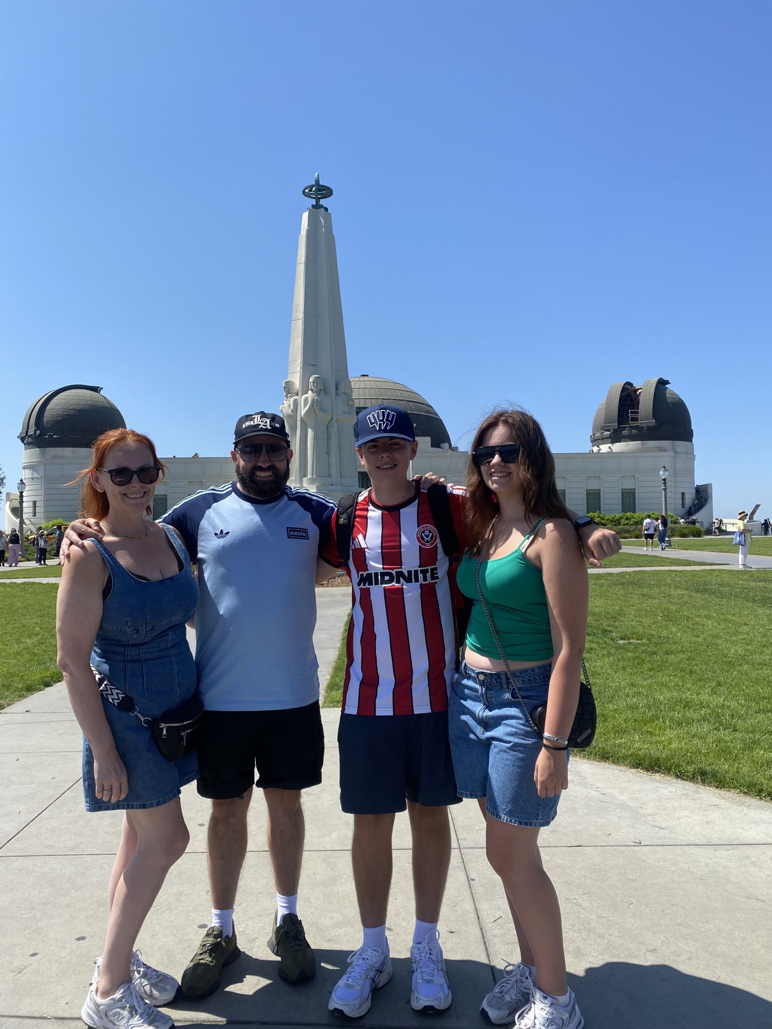 Guideline Tours group from Yorkshire, England at Griffith Observatory